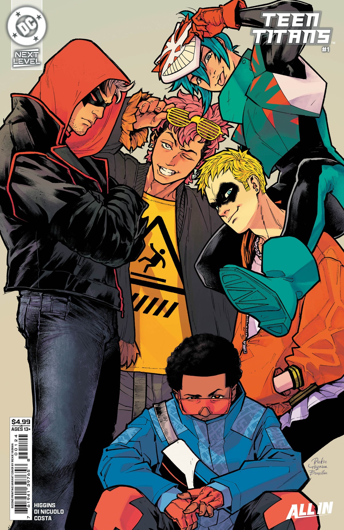 Teen Titans #1 Second Printing Cover B Rickie Yagawa & Tamra Bonvillain Cardstock Variant