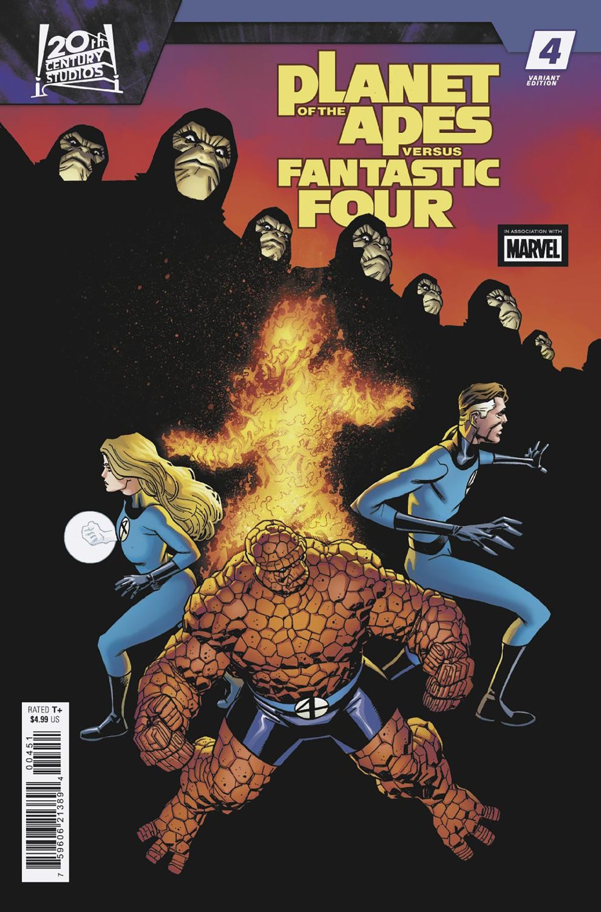 Planet Of The Apes vs. Fantastic Four #4 Mike Hawthorne Variant