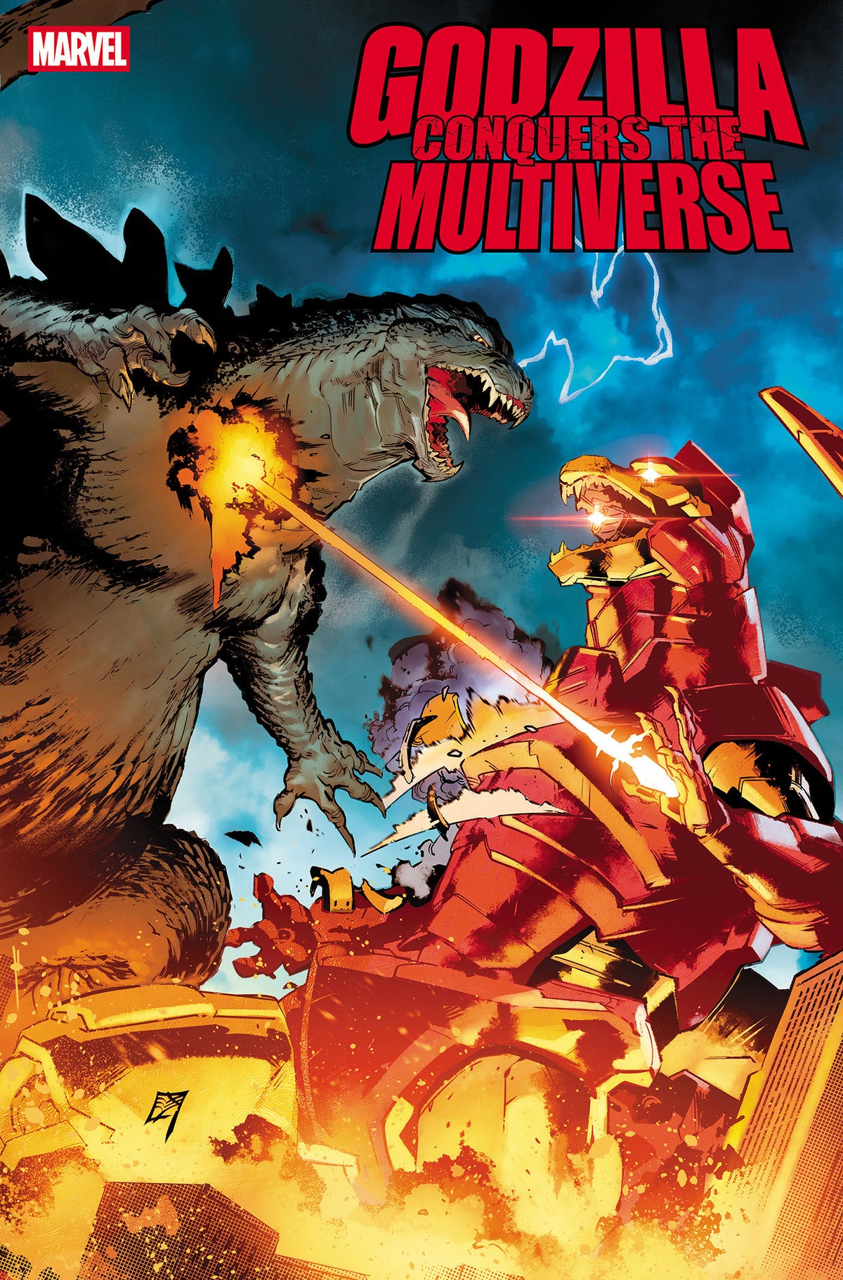 Godzilla Conquers The Multiverse #2 C.f. Villa Heisei Vs Marvel Variant
