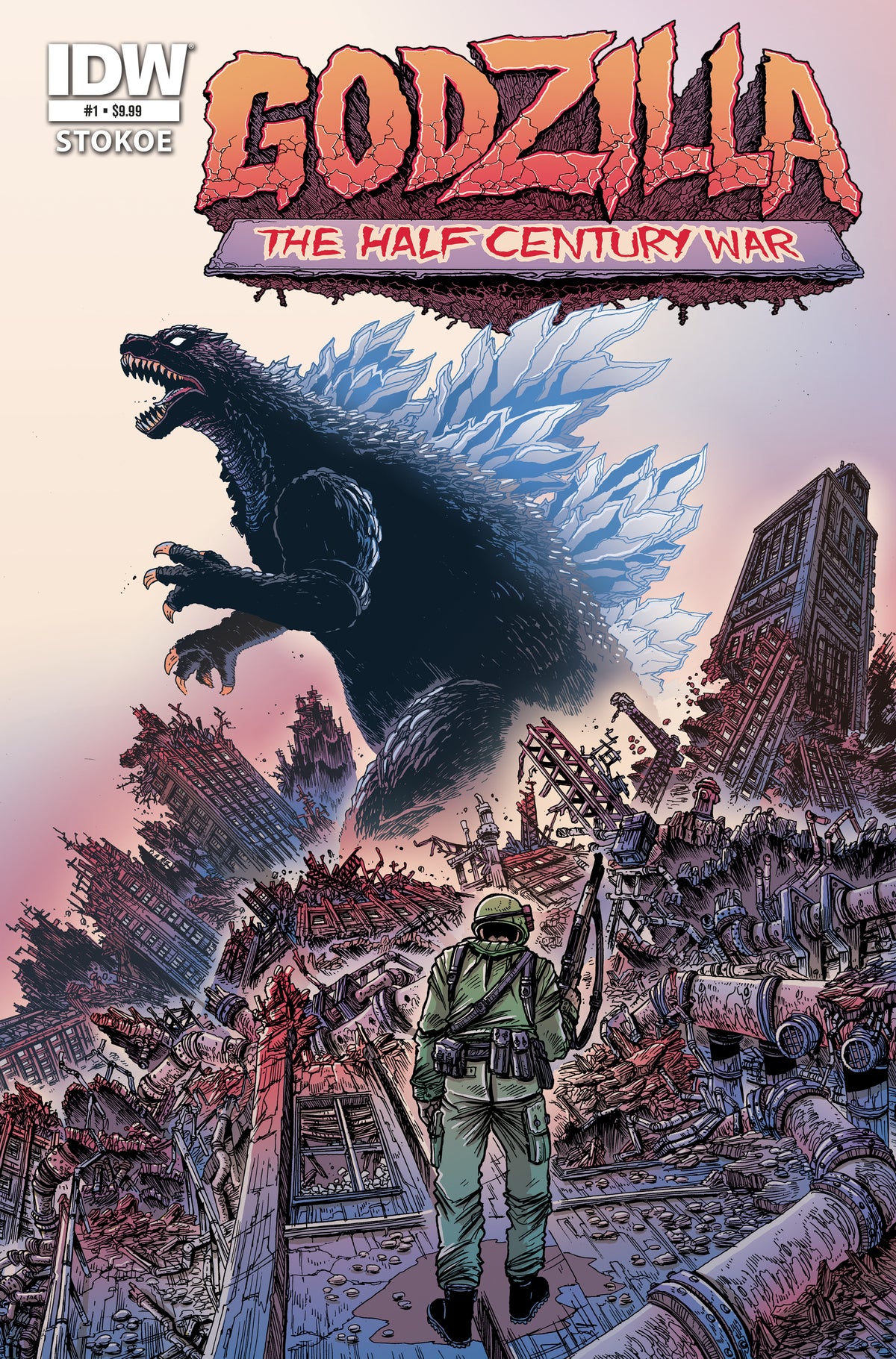 Godzilla 70th Anniversary Foil Classics: Godzilla: The Half Century War #1 Cover A (Stokoe)
