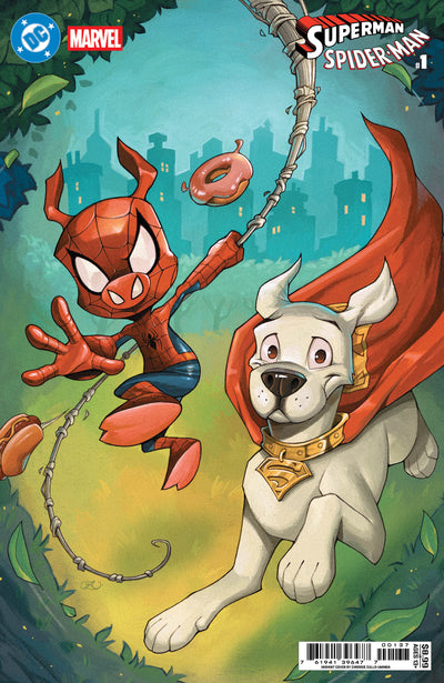 DC Marvel Superman Spider-Man #1 (One Shot) Cover W Chrissie Zullo Krypto & Spider Ham Card Stock Variant