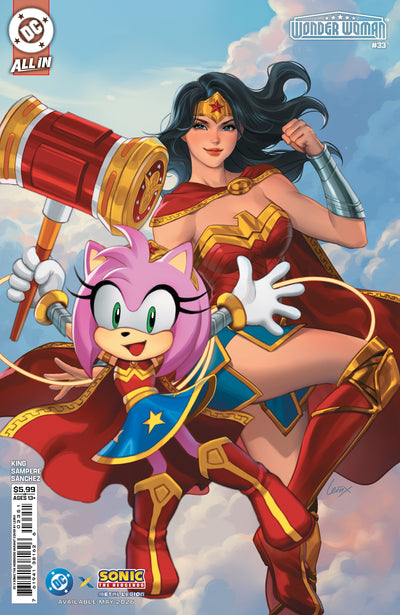 Wonder Woman #33 Cover E Lesley Leirix Li DC X Sonic Card Stock Variant