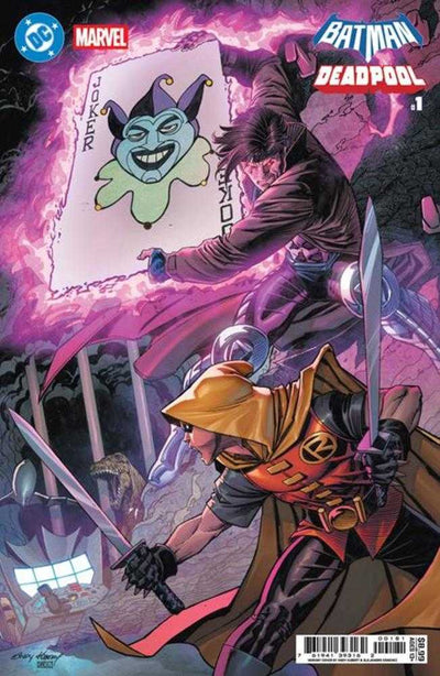 DC Marvel Batman Deadpool #1 (One Shot) Cover I Andy Kubert Damian Wayne Gambit Card Stock Variant Imperfect
