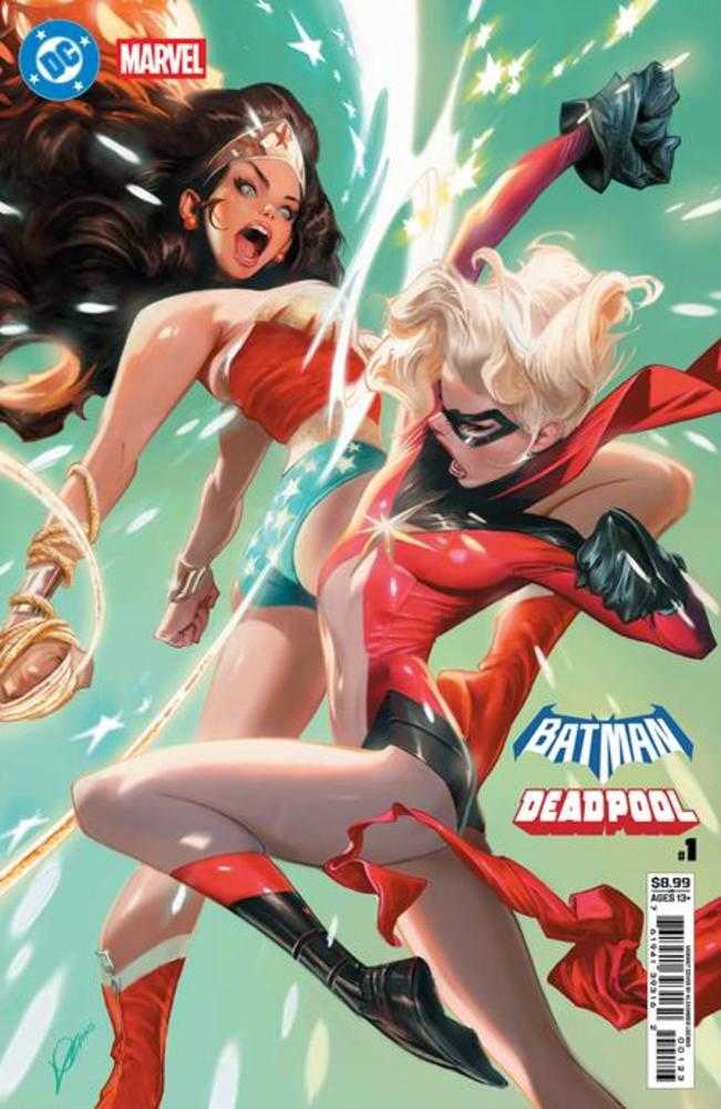 DC Marvel Batman Deadpool #1 (One Shot) Cover L Alexander Lozano Wonder Woman Ms Marvel Card Stock Variant Imperfect