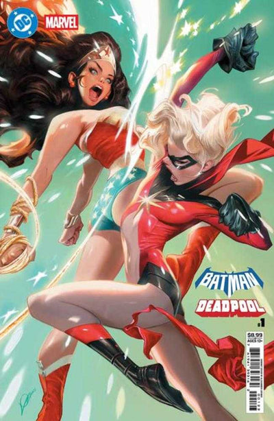 DC Marvel Batman Deadpool #1 (One Shot) Cover L Alexander Lozano Wonder Woman Ms Marvel Card Stock Variant Imperfect