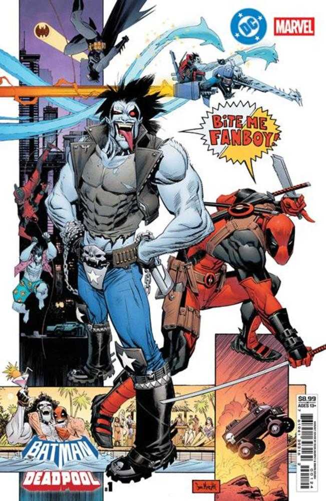 DC Marvel Batman Deadpool #1 (One Shot) Cover M Sean Gordon Murphy Lobo Deadpool Card Stock Variant Imperfect