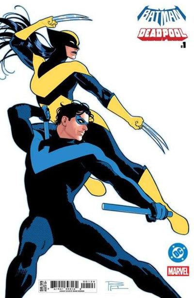 DC Marvel Batman Deadpool #1 (One Shot) Cover O Bruno Redondo Nightwing X 23 Card Stock Variant Imperfect