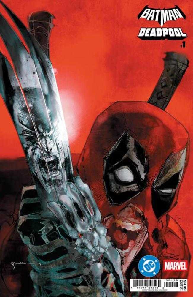 DC Marvel Batman Deadpool #1 (One Shot) Cover Q Bill Sienkiewicz Incredible Hulk 340 Homage Card Stock Variant Imperfect