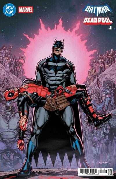 DC Marvel Batman Deadpool #1 (One Shot) Cover R Ryan Sook Crisis On Infinite Earths 7 Homage Card Stock Variant Imperfect