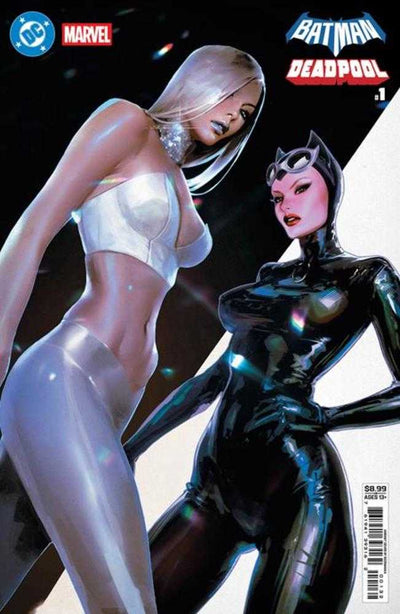 DC Marvel Batman Deadpool #1 (One Shot) Cover S Sozomaika Catwoman Emma Frost Card Stock Variant Imperfect
