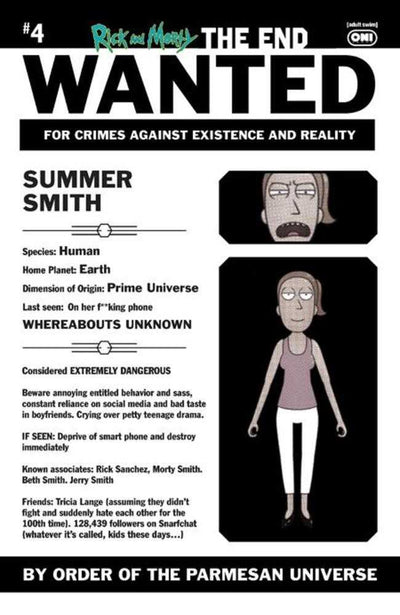 Rick And Morty The End #4 (Of 6) Cover C 1 in 10 Phil Murphy Most Wanted Variant