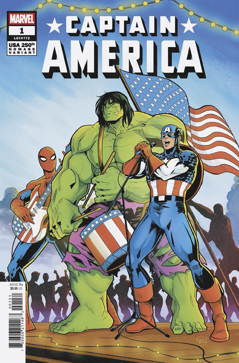 Captain America #1 Luciano Vecchio 250th Homage Variant