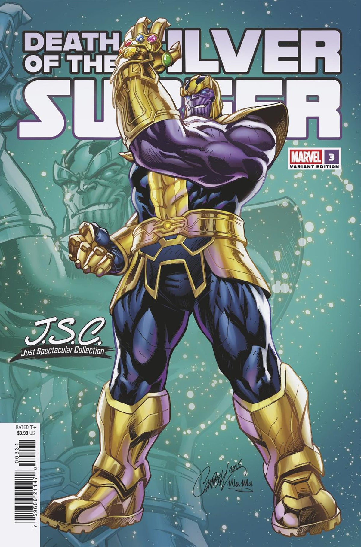 Death Of The Silver Surfer #3 J. Scott Campbell Just Spectacular Collection Variant