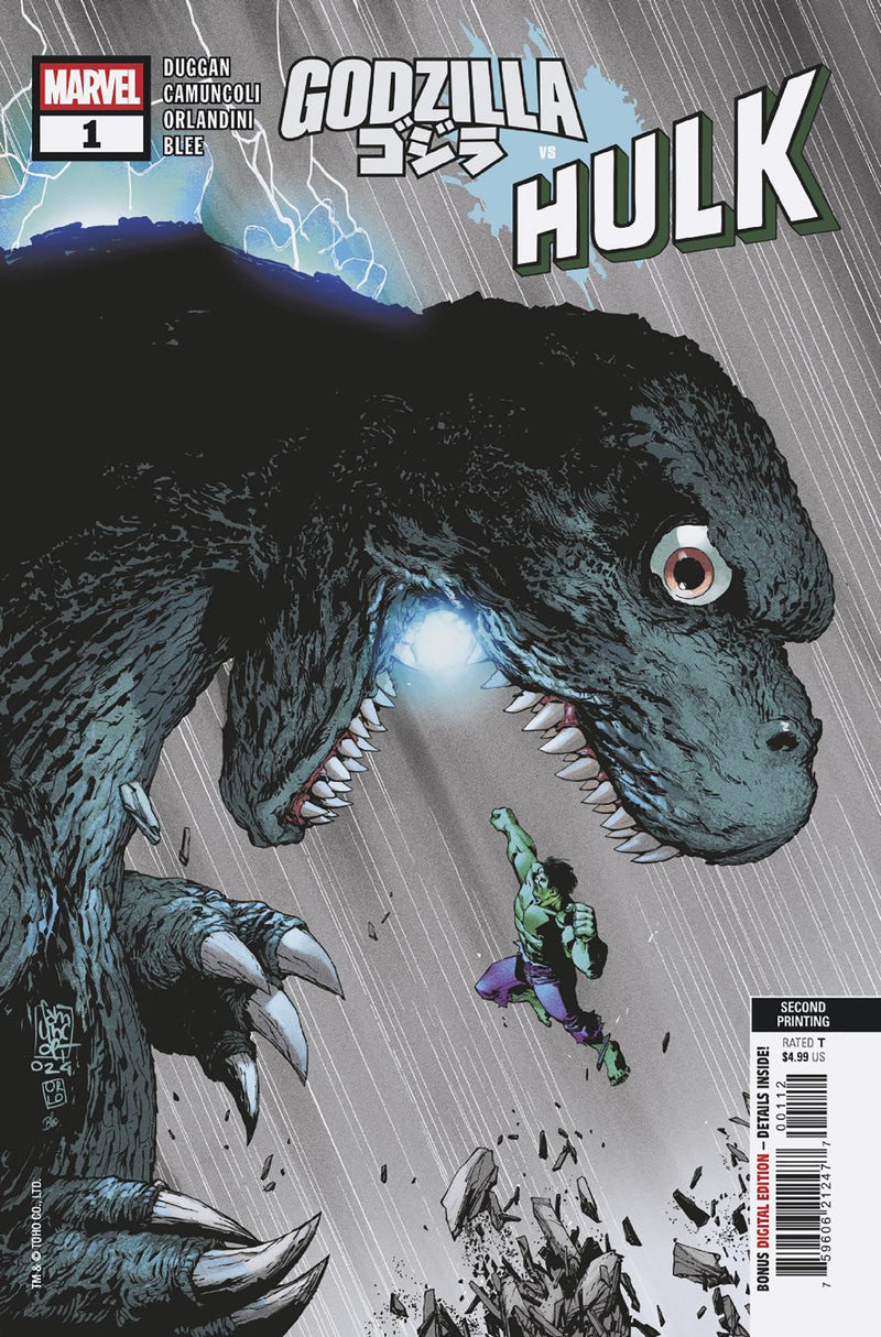 Godzilla vs. Hulk #1 Giuseppe Camuncoli 2nd Print Variant