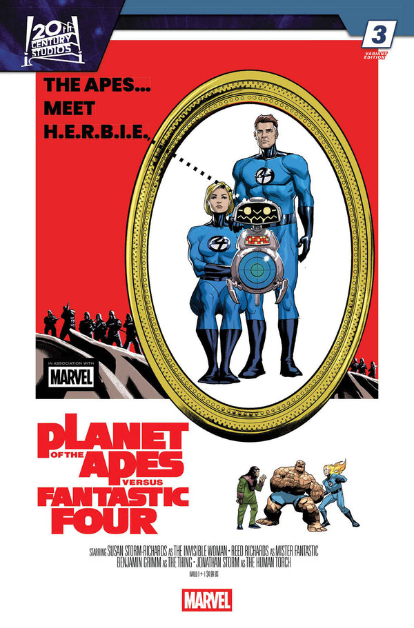 Planet Of The Apes vs. Fantastic Four #3 Pete Woods Movie Homage Variant