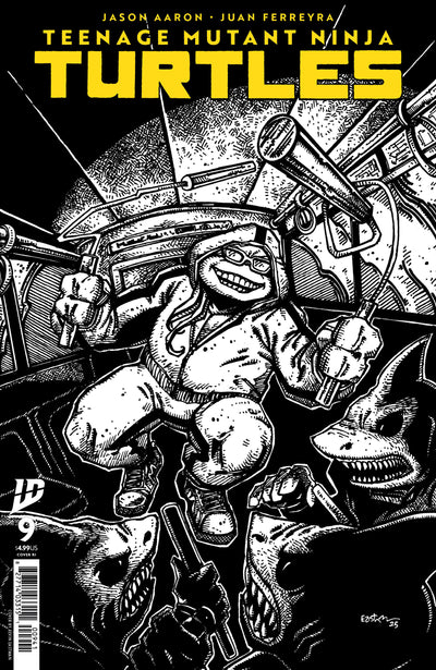 Teenage Mutant Ninja Turtles #9 Variant Ri (10) (Eastman Black & White)