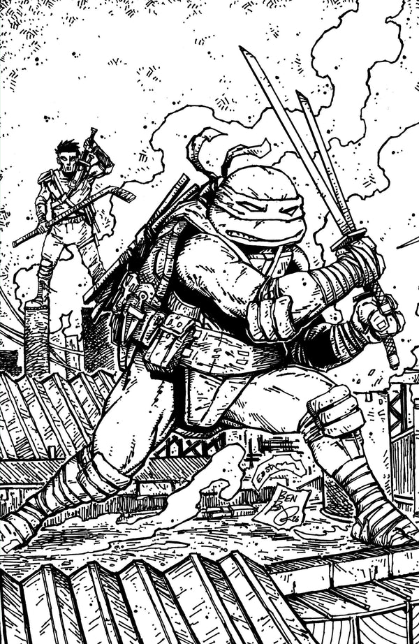 Teenage Mutant Ninja Turtles #21 Variant RI (10) (Eastman & Bishop B&w Full Art)