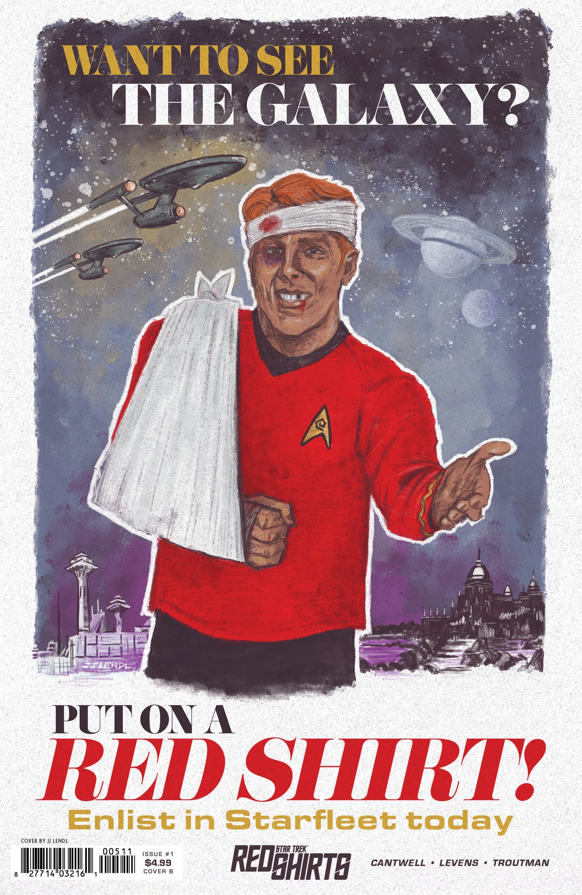 Star Trek: Red Shirts #1 Variant B (Lendl Federation Recruitment)