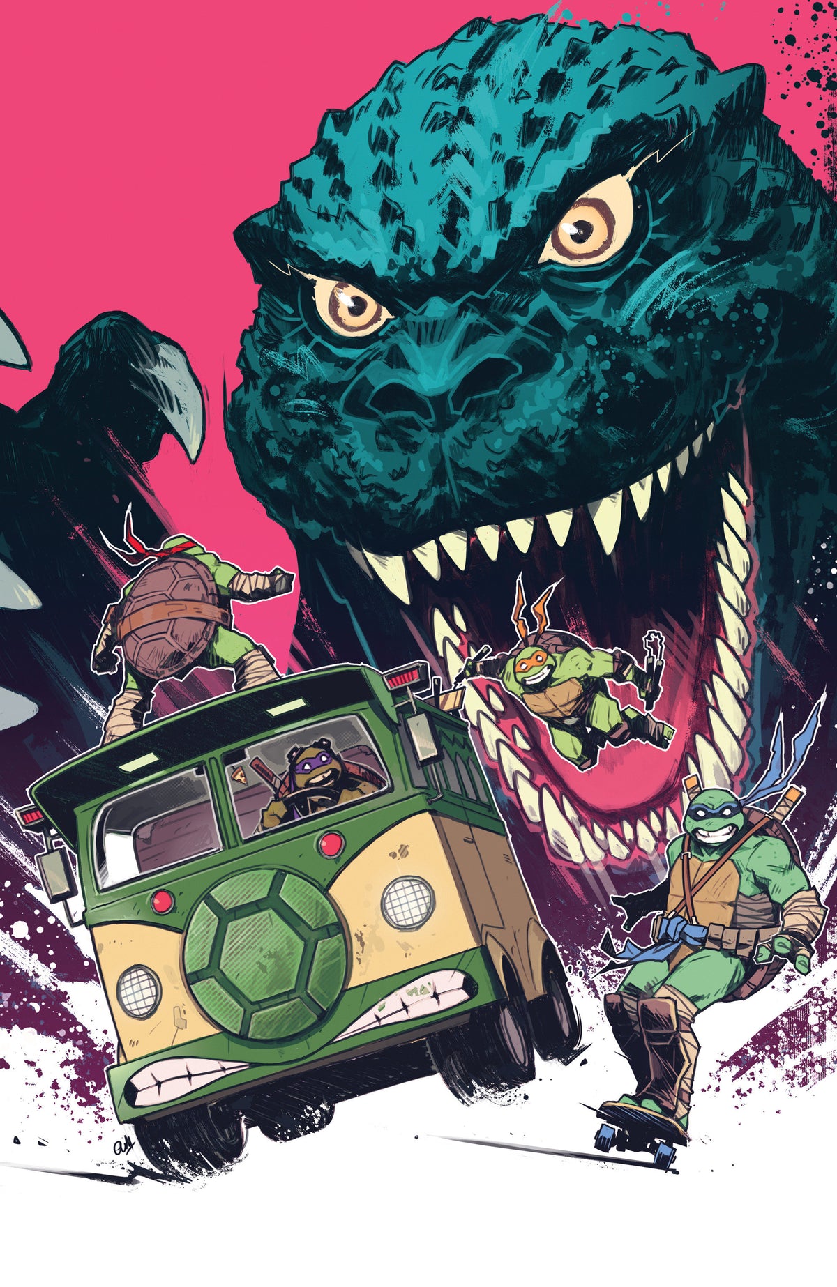 Teenage Mutant Ninja Turtles X Godzilla #3 Variant Ri (25) (Wijngaard Full Art)