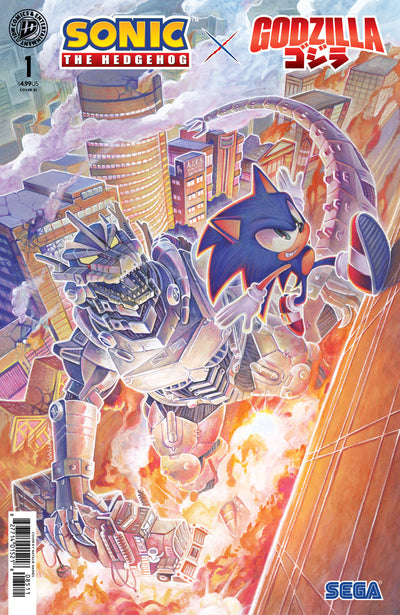 Sonic The Hedgehog X Godzilla #1 Variant Ri (25) Foil (Haines)
